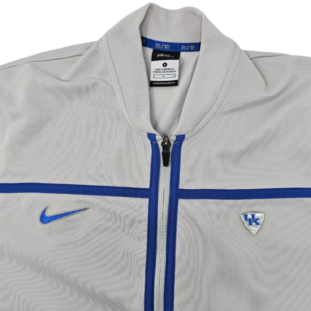 Nike Men's Dri-FIT Elite Full Zip NCAA‎ Kentucky Wildcats Gray Jacket Size Small